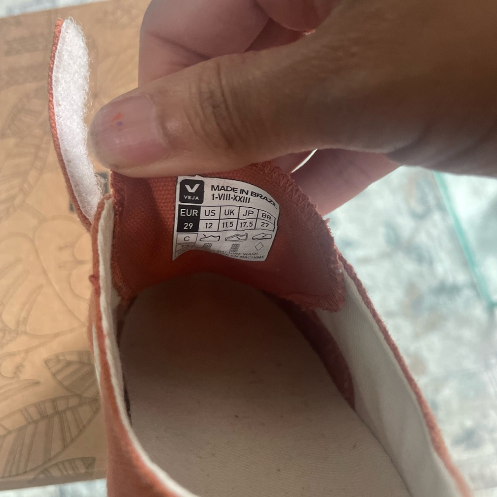 Veja Orange Velcro Sneakers Retro-Inspired Casual - Picture 5 of 8